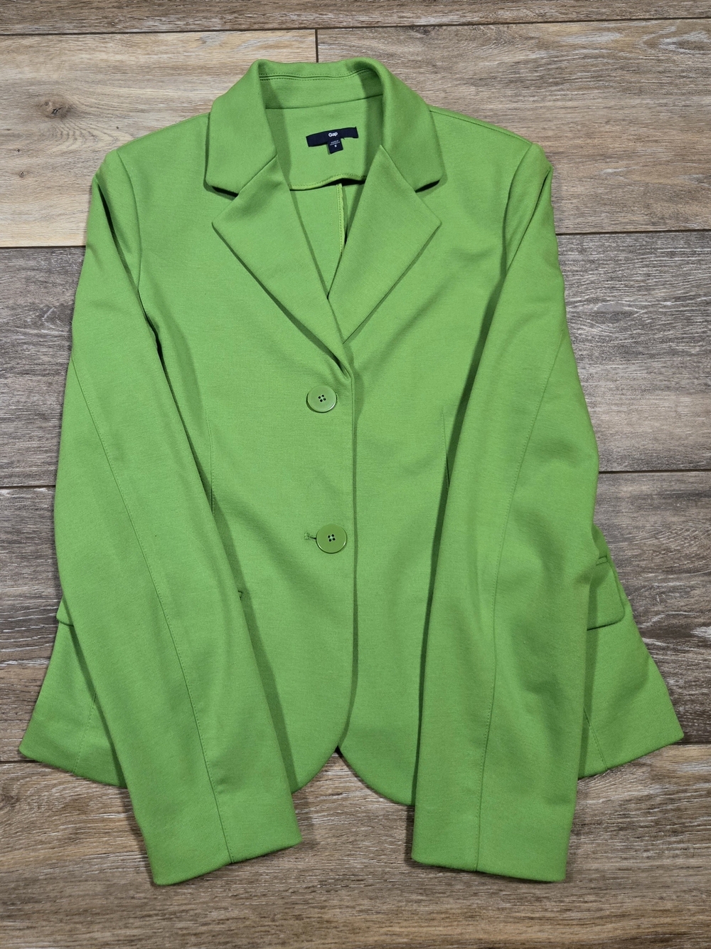 GAP Women's Lime Green Two-Button Blazer